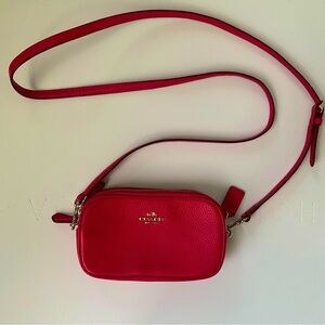 Hot pink coach cross body purse